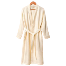 Mušelínový župan KIMONO krémový. 100% bavlna.