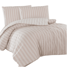 Cotton bed linen MADRAS beige 140x200 / 70×90 cm.