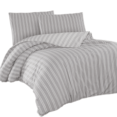 Cotton bed linen MADRAS grey 140x200 / 70x90 cm.