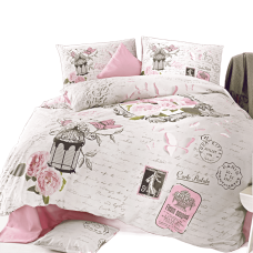 Bavlnené obliečky LOVE STORY 160x220 cm / 50x70 (1)