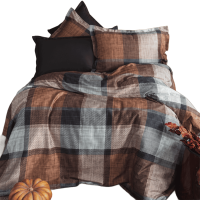 Obliečky z bavlneného saténu DUNLOE CINNAMON 200x220 / 4*50x70 cm.