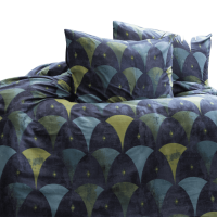 Obliečky z bavlneného saténu GOLDEN STAMP 200x220 / 4*50x70 cm.