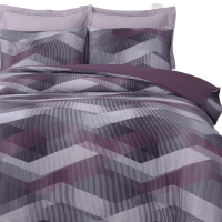 Obliečky z bavlneného saténu HELIX PURPLE 200x220 / 4*50x70 cm.