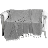 Prehoz zo 100 % bavlny TRENDY DARK GREY 170x230cm.